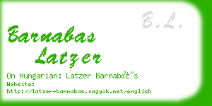 barnabas latzer business card